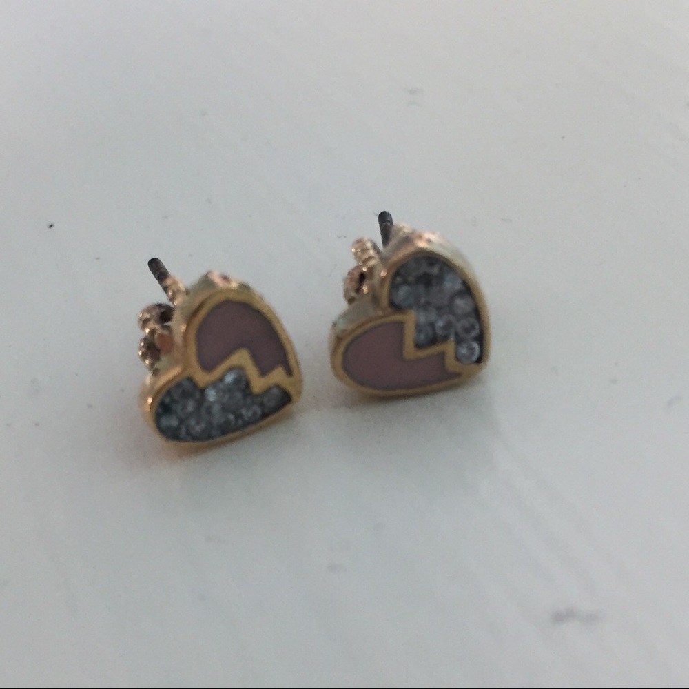 Juicy Couture Broken Heart Stud Earrings
